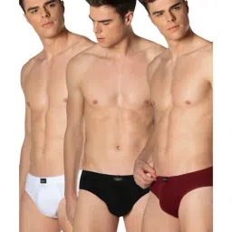Peter England Maroon & White Cotton Comfort Fit Briefs-picture-36