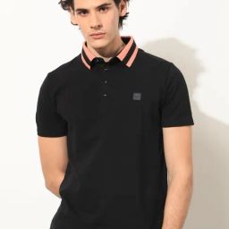 Rare Rabbit Black Regular Fit Solid Polo T-Shirt-image-38