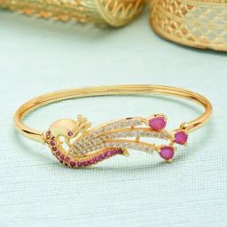 Zaveri Pearls Peacock Inspired Cubic Zirconia Kada-ZPFK9213-13