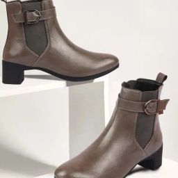 Fausto Women's Grey Chelsea Boots-image-45