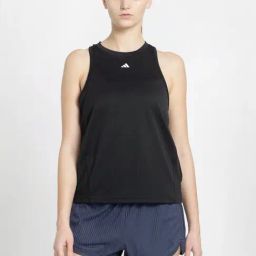 adidas Black Plain Sports Tank Top-picture-29