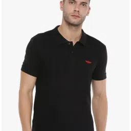 Force NXT Black Cotton Regular Fit Polo T-Shirt-image-73