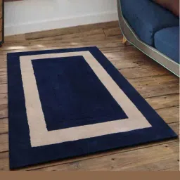 Presto Blue & Beige Wool Hand Tufted Carpet-image-56