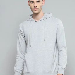 Cloak & Decker Mens Solid Grey Hooded Neck Full Sleeve Sweatshirt-image-63