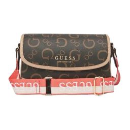 Guess Natural Nichole Logo Cross Body Bag-image-76
