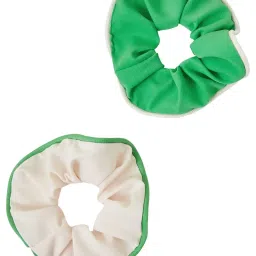 Accessorize London Multi Piped Scrunchies Set of 2 image 4