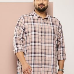 Sztori Plus Size Checked Cotton Casual Shirt-7