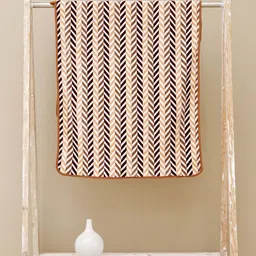 Ariana Brown & Beige Geometric Print Superior High Absorbent 400 GSM Bath Towel-19
