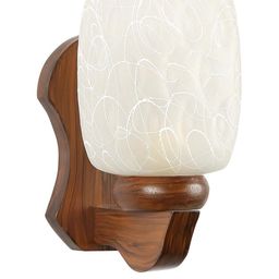 Somil Premium Designer Glass Wall / Night Lamp Elegant & Stylish Dcor Accent for Modern Interiors, color- White, Size:- 18 X 23 X 29.5 CM-image-83