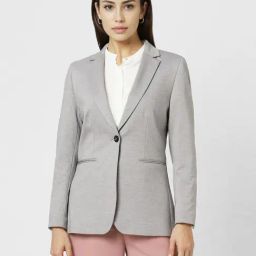 Van Heusen Women's Grey Textured Blazer-image-13