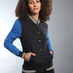 Campus Sutra Black Other Print Jacket-image-81