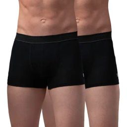 UnderJeans by Spykar Black Trunks - Pack of 2-picture-0