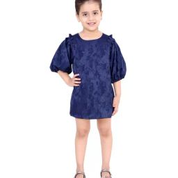 KidsDew Kids Navy Printed Dress-image-12