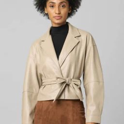 Only Beige Full Sleeves Jacket-image-32