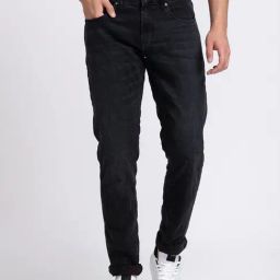 Spykar Charcoal Black Slim Fit Lightly Washed Jeans-image-57