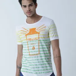 Masculino Latino White Cotton Regular Fit Printed T-Shirt-picture-43