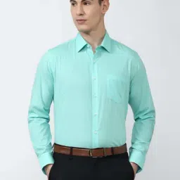 Van Heusen Blue Cotton Slim Fit Shirt-image-68