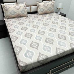 Pure Decor Royal Passion Brown EthnicMotif Cotton 250 TC Queen Bedsheet Set 2.25 x 2.55 m-picture-26