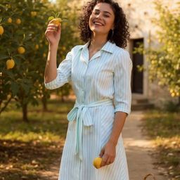Hive91 Striped Shirt Dress-image-70