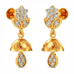 Joyalukkas 22k Yellow Gold Petal Jhumki Earrings for Women-picture-6