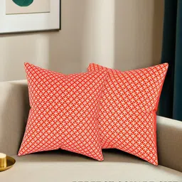 RUBOXA Red Set of 5 Geometric Square Cushion Covers image 5