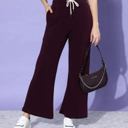 Dillinger Wine Fleece Regular Fit High Rise Trackpants-picture-2