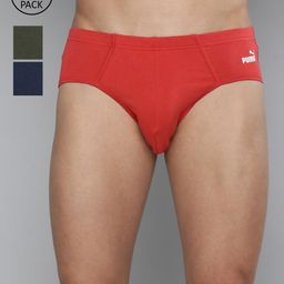 Puma Men Pack of 3 Soild Stretch Briefs 93210303-image-61