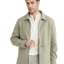 Rare Rabbit Green Relaxed Fit Solid Jacket-image-5