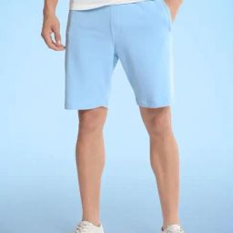 Rare Rabbit Blue Cotton Regular Fit Solid Shorts-image-40