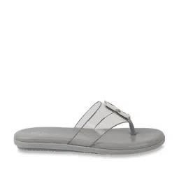 The White Pole Women's Grey Thong Sandals-image-48
