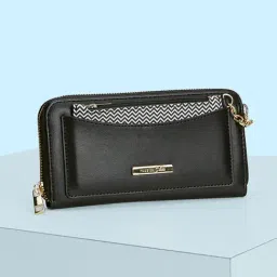 Forever Glam by Pantaloons Black Medium Zip Around Wallet for Women-image-60
