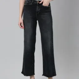 SHOWOFF Black Denim Relaxed Fit Mid Rise Jeans-image-26