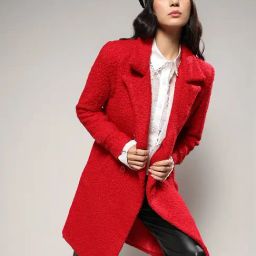 Campus Sutra Red Acrylic Regular Fit Coat-image-55