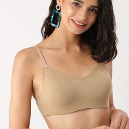 DressBerry Beige Solid Non-Wired Lightly Padded Everyday Bra DB-CAM-PAD-01D-16