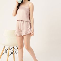ETC Women Solid Satin Night suit-image-26