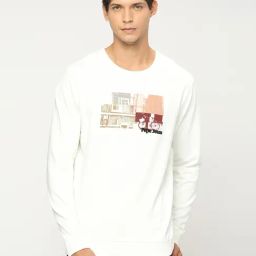 Pepe Jeans Off White Cotton Regular Fit Printed Sweatshirt-image-33