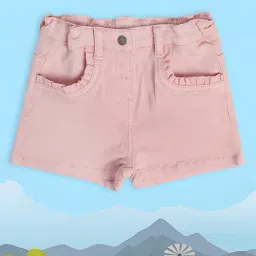 MINIKLUB Girls Pink Solid 1 Shorts-picture-3