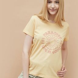 Ginger by Lifestyle Typography Printed Round Neck Cotton T-shirt-image-94