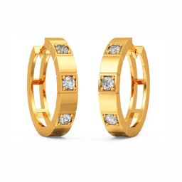 Joyalukkas 22k Yellow Gold Huggie Earrings for Women-picture-1