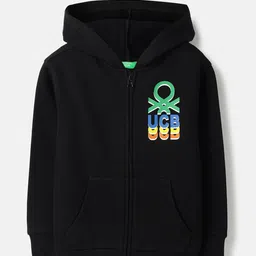 United Colors of Benetton Boys Brand Logo Printed Hooded Neck Sweatshirt-picture-46