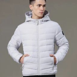 Red Tape Light Grey Polyster Regular Fit Solid Jacket-17