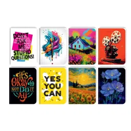 shapes Shape Case Bound Note Book 18 x 24 cm 192 Page Single Line Assorted, 6801 image 2