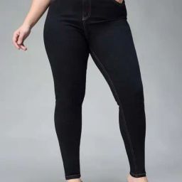 Miss Chase A+ Black Plain High-Rise Jeans-image-61
