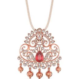 Joyalukkas 18k (750) Purity Rose Gold Traditional Bloom Diamond Pendant-image-41