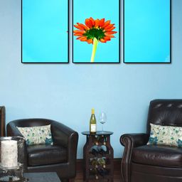 999Store Blue & Red 3-Panel Flower Wall Art-image-93