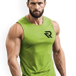 3Colors Printed Round Neck Gym Vest VEST-CCUT-RUN-GREEN_M-image-16