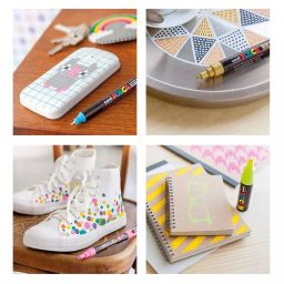 Uni Posca PC-1MR 0.7 mm Extra Fine Tip Multi Color Paint Marker (Pack of 8 Pcs) image 4