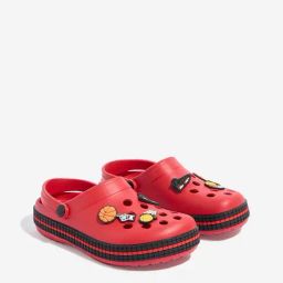 Yellow by Westside Red Basketball Applique-Detailed Clogs-image-61