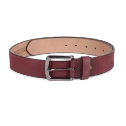 Van Heusen Maroon Leather Waist Belt for Men-image-50