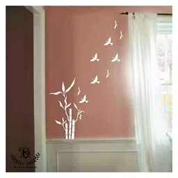 Kayra Decor Plant and Birds 16x24 Inch Wall Design Stencil Painting KHSNT094-image-85